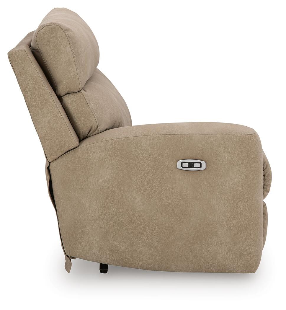 Arlen 6-Piece Power Reclining Sectional in Sand Microfiber