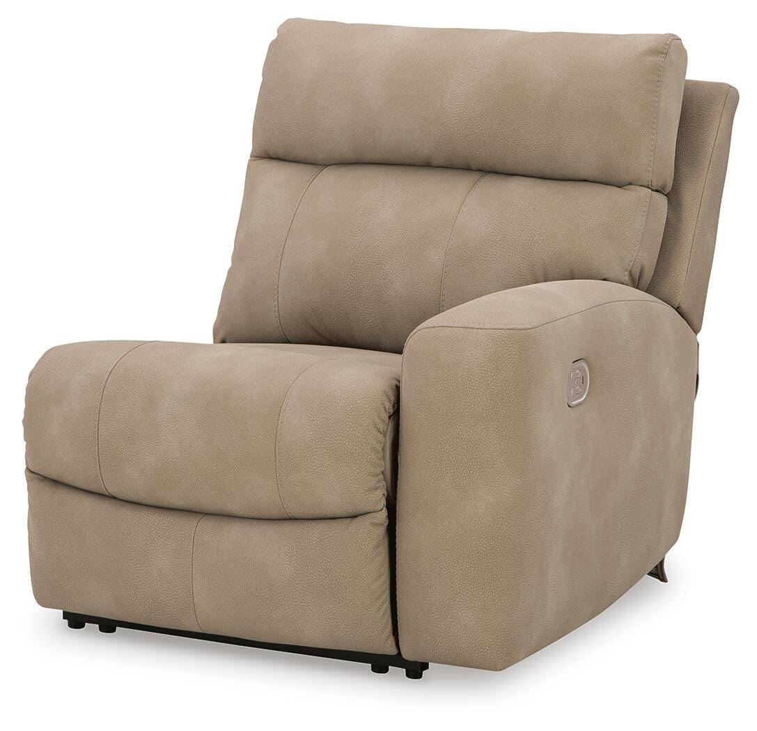 Arlen 6-Piece Power Reclining Sectional in Sand Microfiber