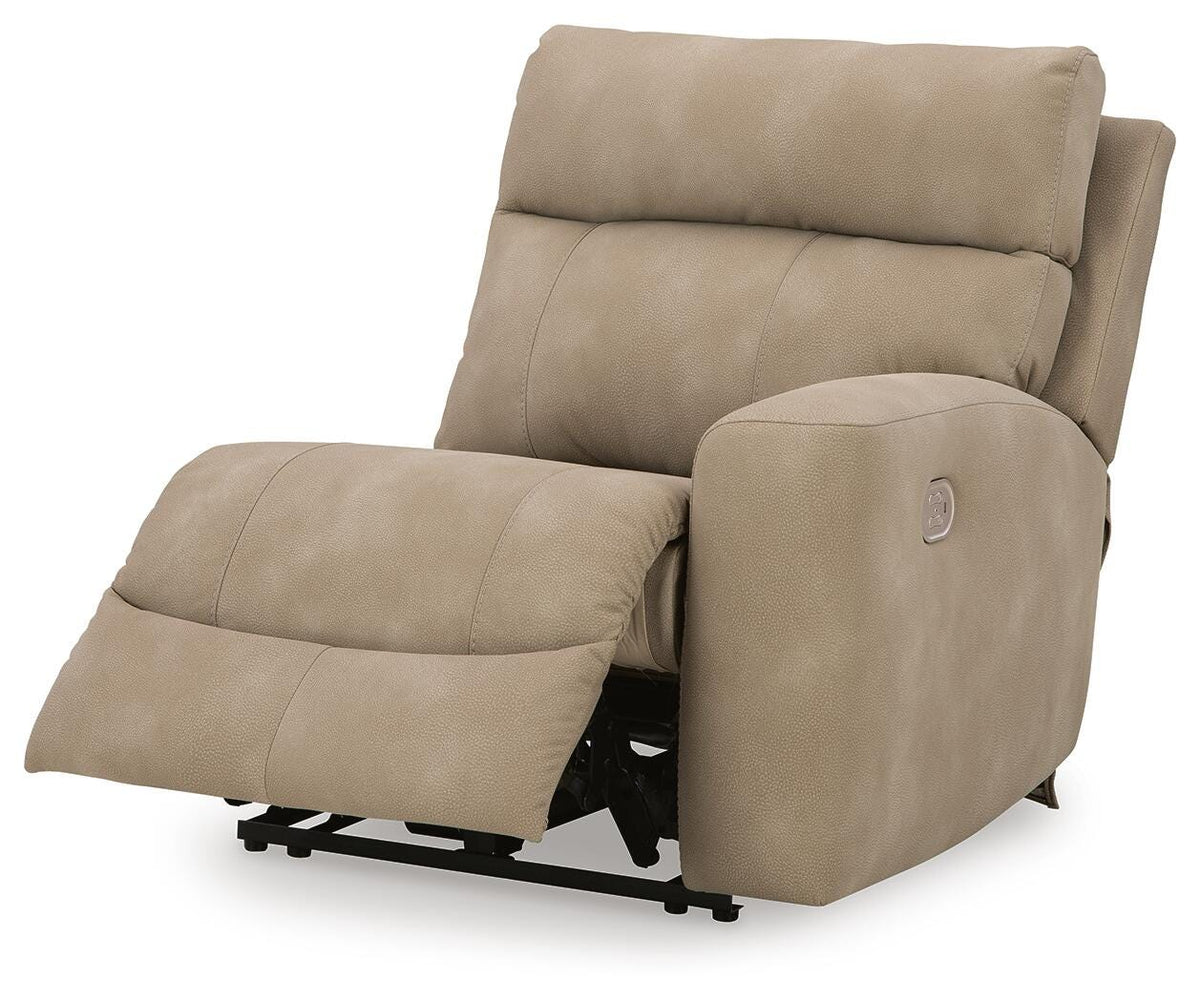 Arlen 6-Piece Power Reclining Sectional in Sand Microfiber