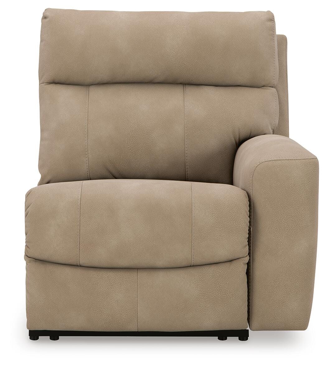 Arlen 6-Piece Power Reclining Sectional in Sand Microfiber