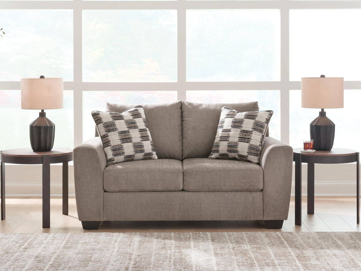 Harlan Bay Loveseat in Truffle