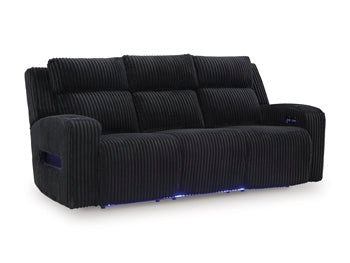 Torque Power Reclining Sofa in Black