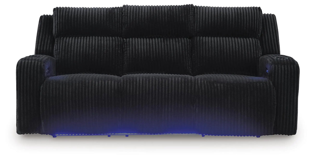 Torque Power Reclining Sofa in Black