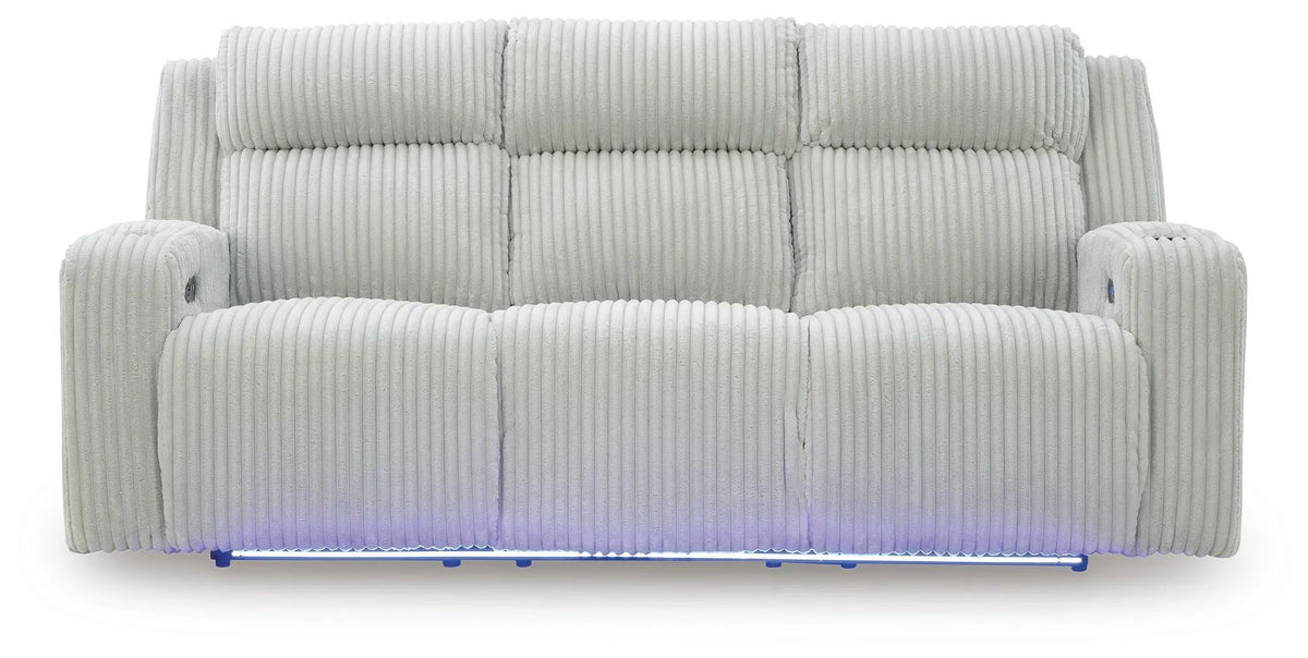 Torque Power Reclining Sofa in Alloy