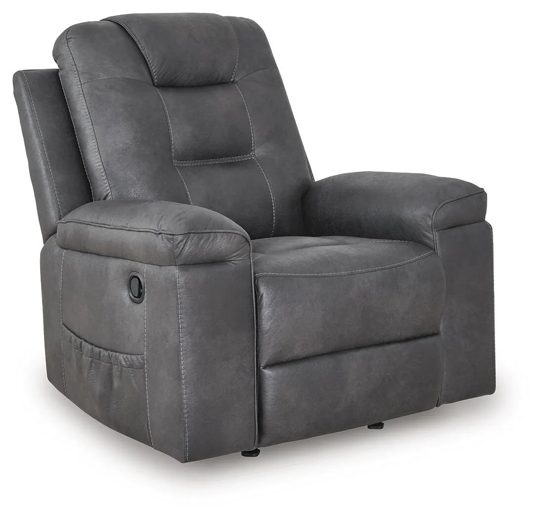 Harper Cross Recliner in Granite
