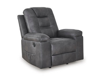 Harper Cross Recliner in Granite