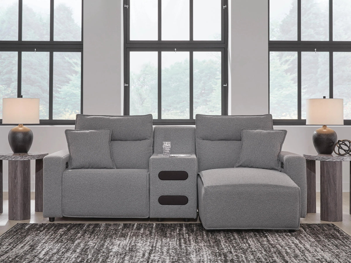Kade 3-Piece Power Reclining Sectional with Chaise and Audio Console II