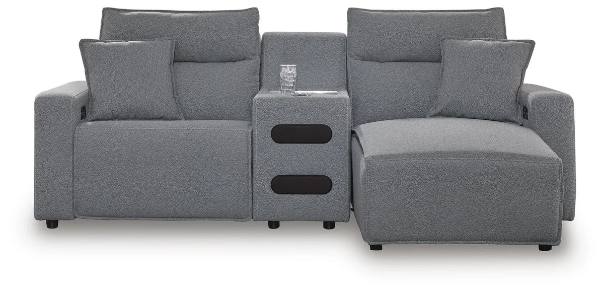 Kade 3-Piece Power Reclining Sectional with Chaise and Audio Console II