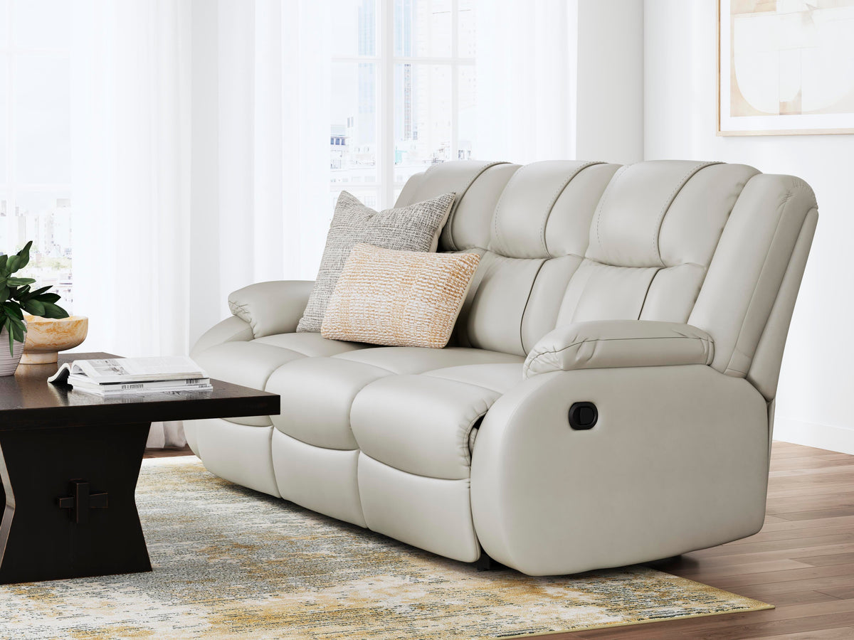 Steelcroft Reclining Sofa in Alloy