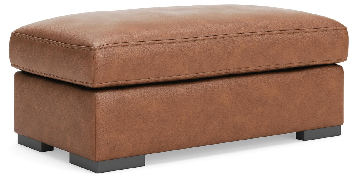 Auvelle Ottoman in Caramel