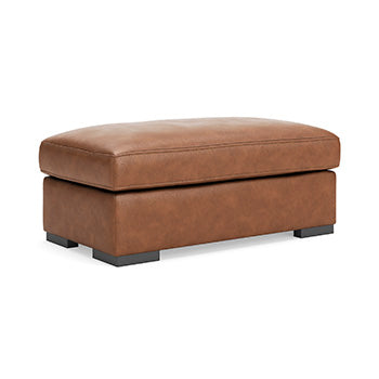 Auvelle Ottoman in Caramel