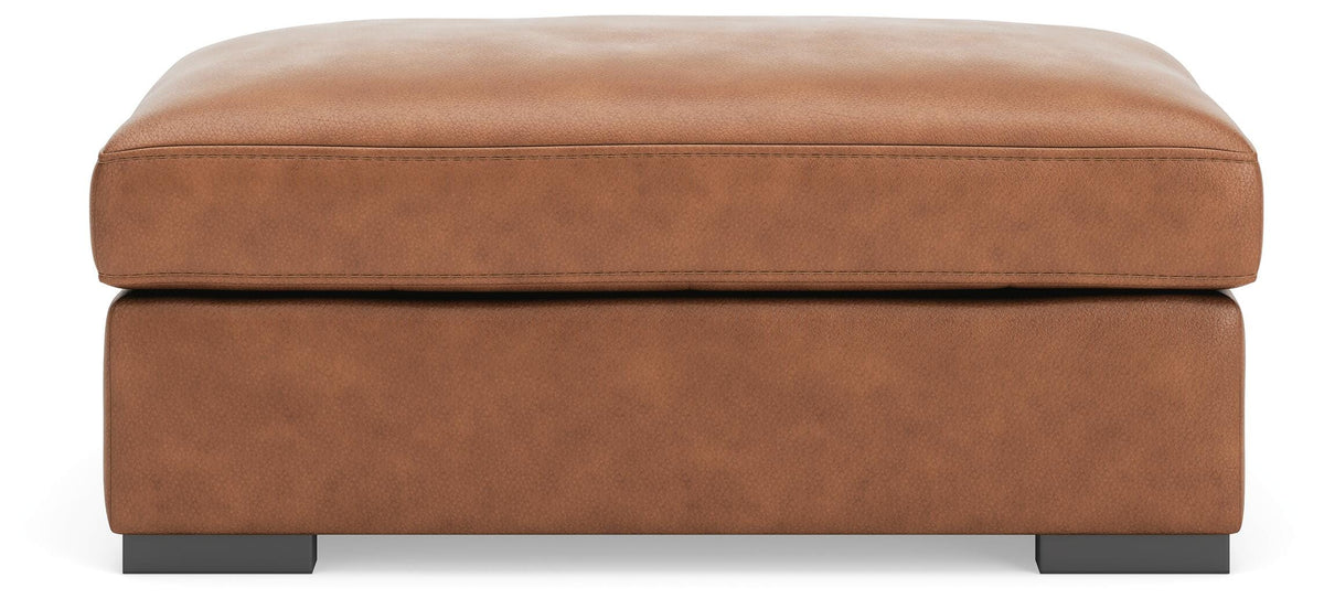 Auvelle Ottoman in Caramel