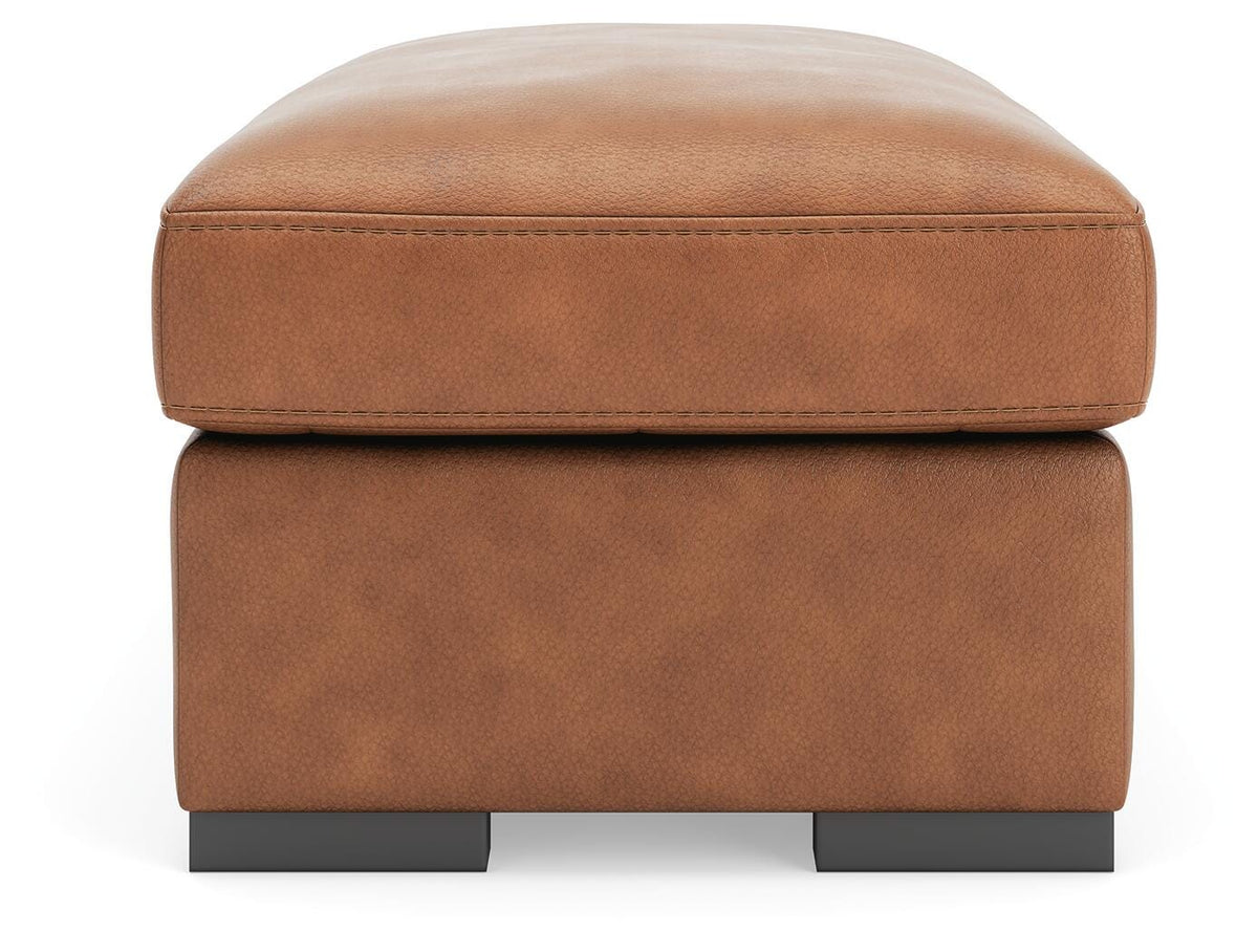Auvelle Ottoman in Caramel