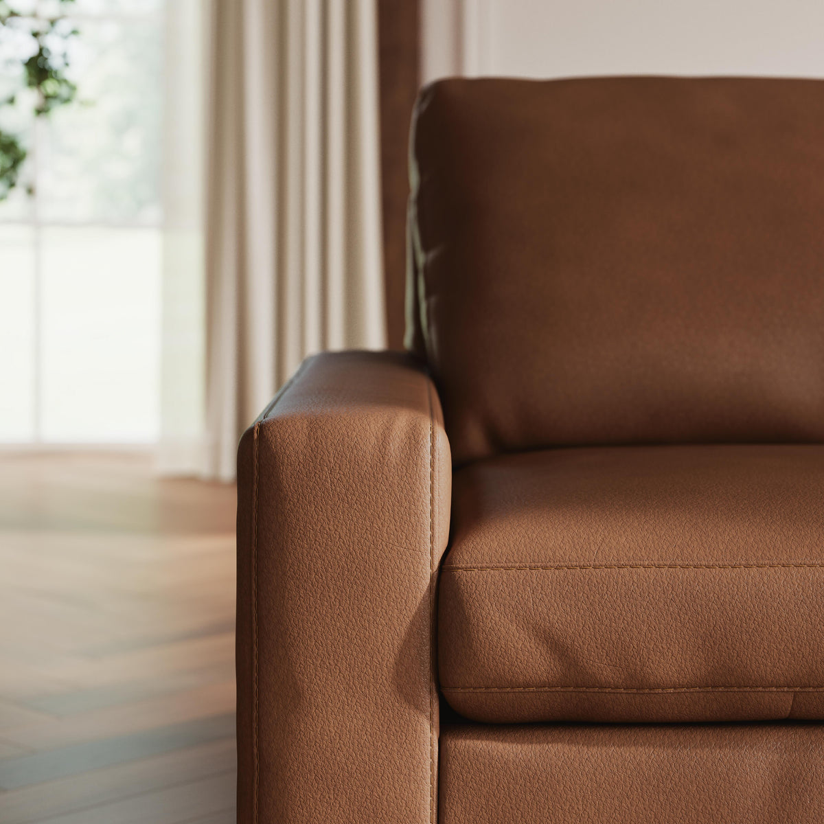 Auvelle 3-Piece Sectional Sofa in Caramel