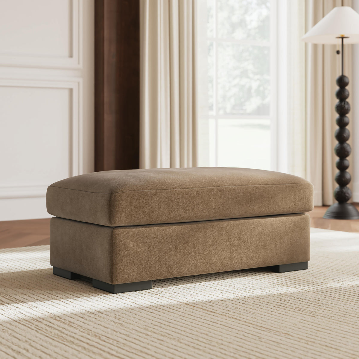 Auvelle Ottoman in Sable
