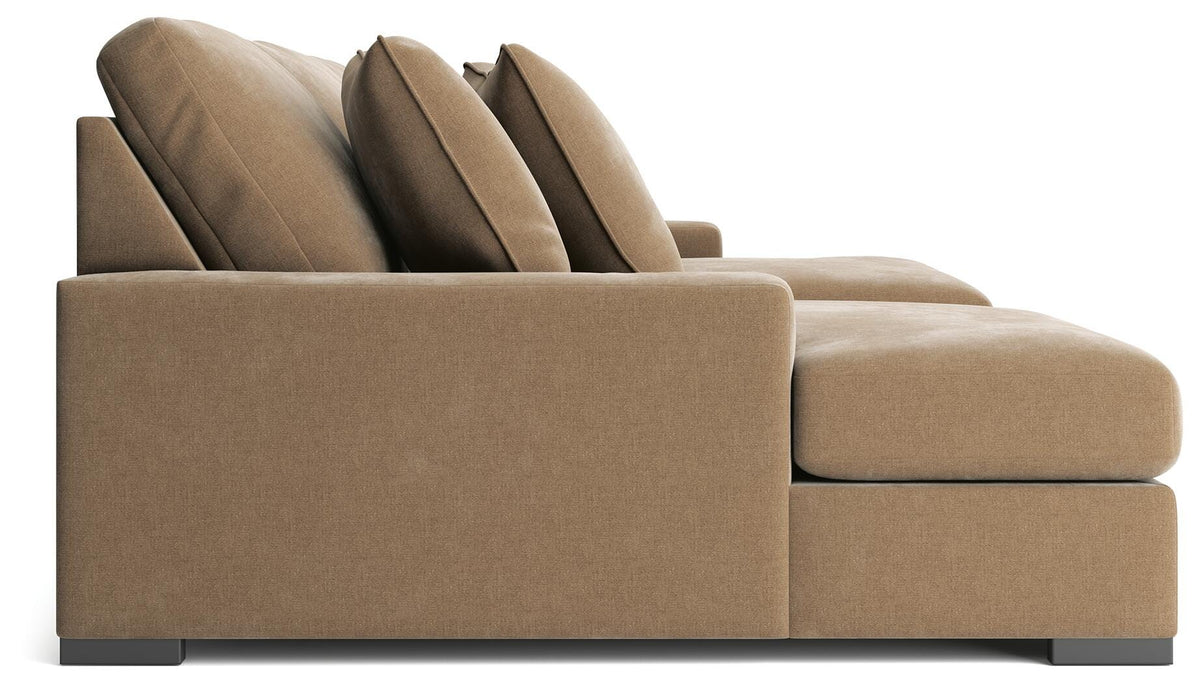 Auvelle 3-Piece Sectional with Double Chaise in Sable