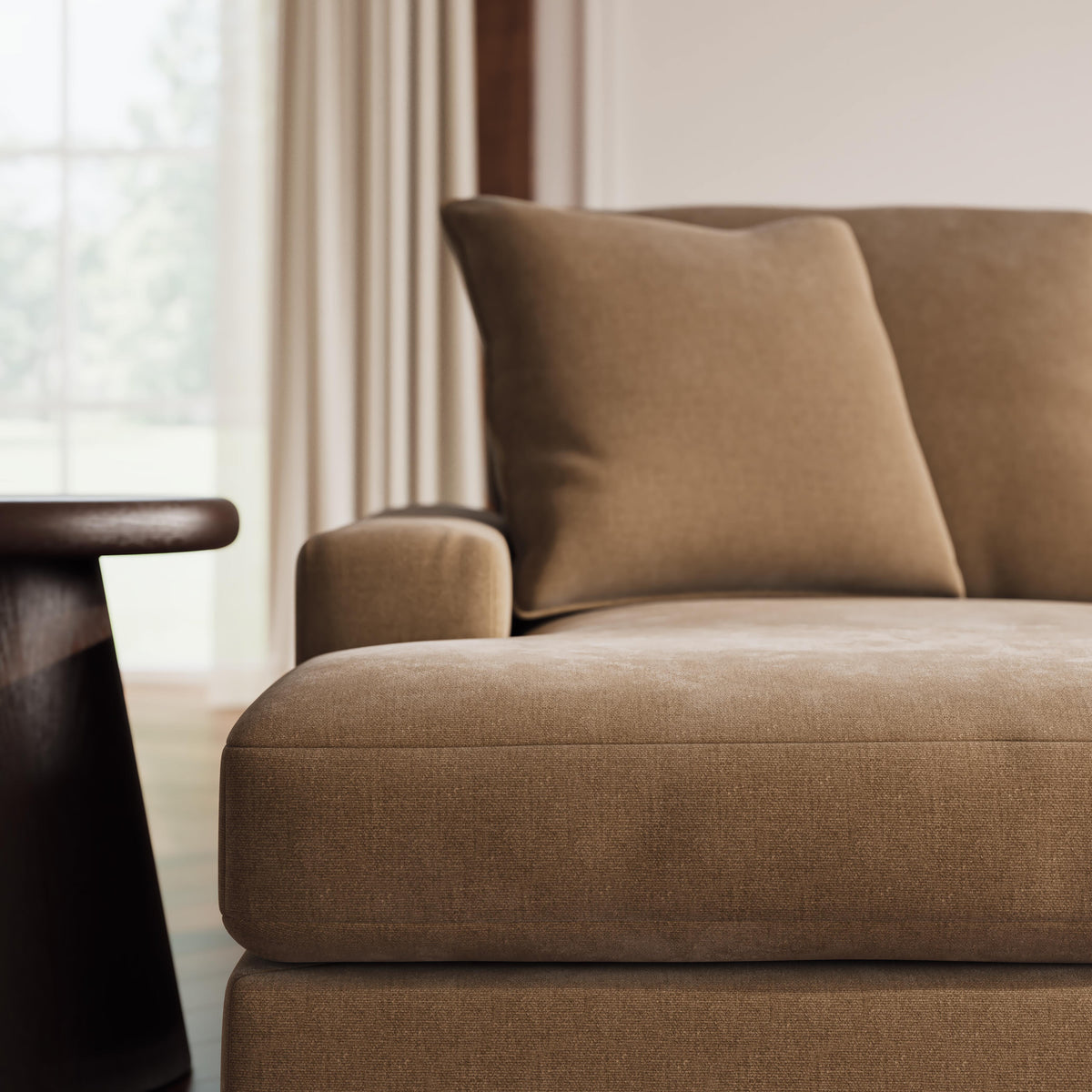 Auvelle 4-Piece Sectional with Double Chaise in Sable