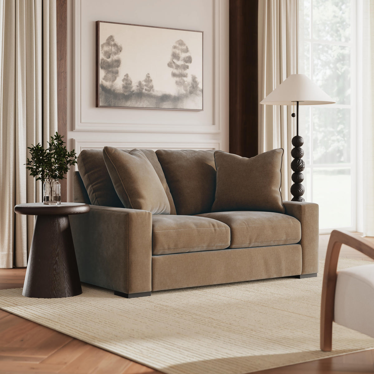 Auvelle Loveseat in Sable