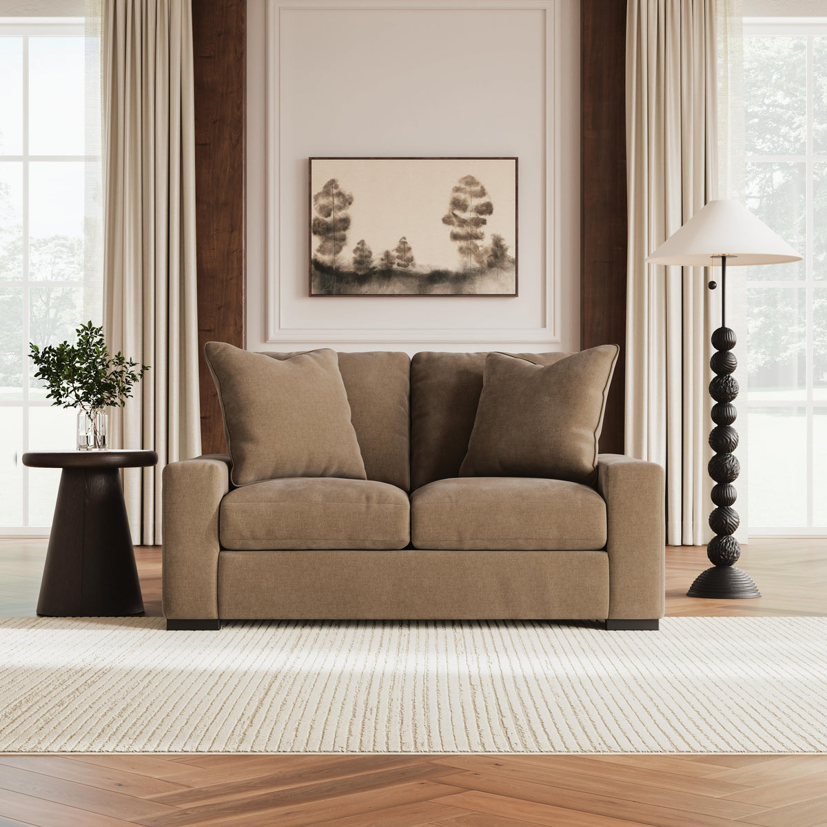 Auvelle Loveseat in Sable