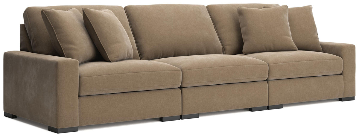Auvelle 3-Piece Sectional Sofa in Sable
