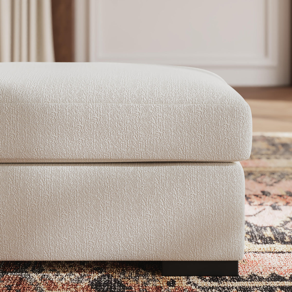 Auvelle Ottoman in Oyster