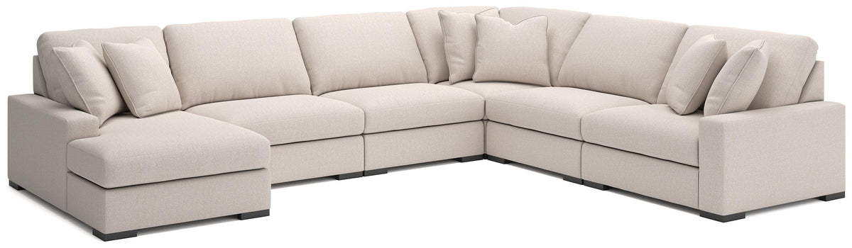 Auvelle 6-Piece Sectional with Chaise in Oyster II
