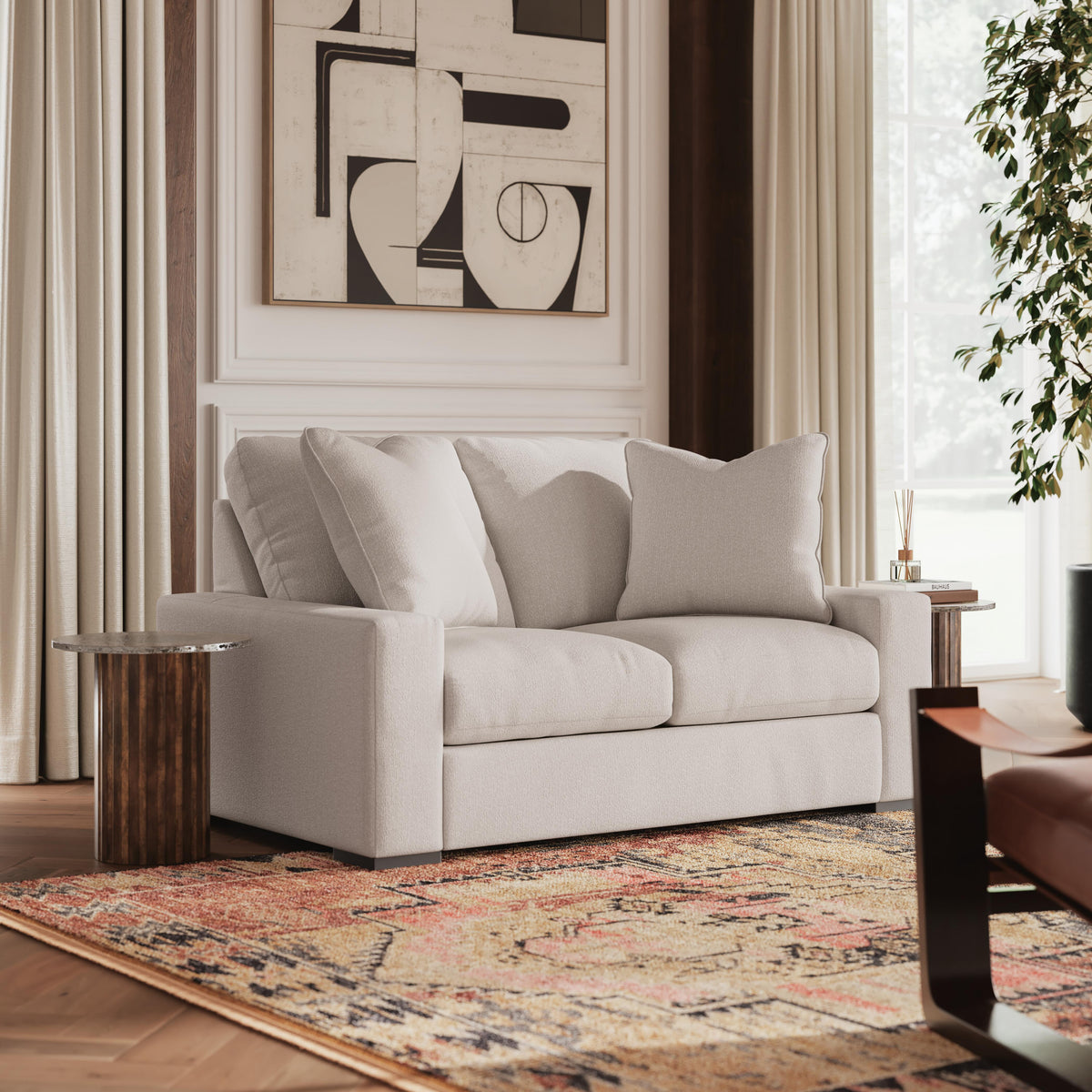 Auvelle Loveseat in Oyster