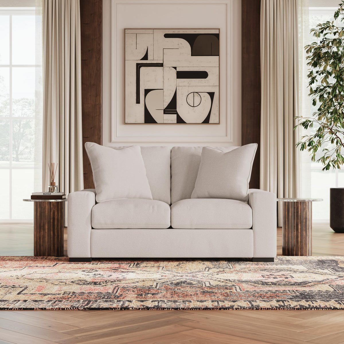 Auvelle Loveseat in Oyster