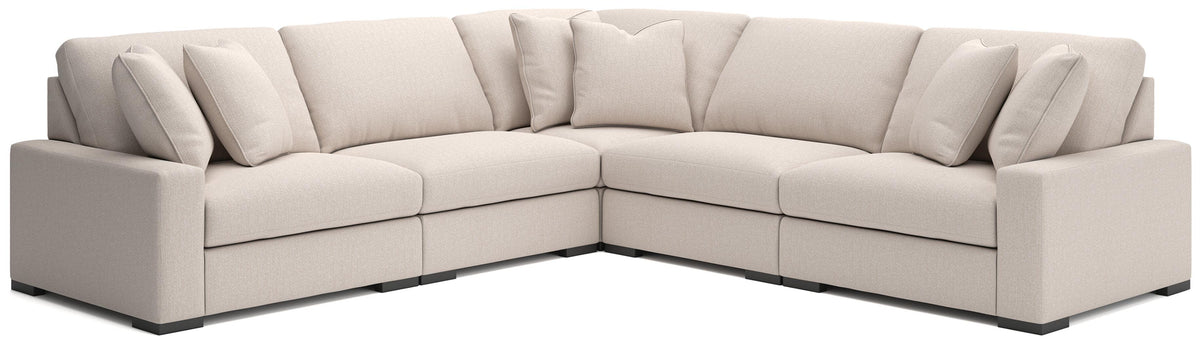 Auvelle 5-Piece Sectional in Oyster