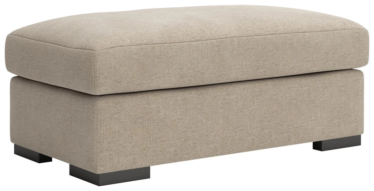Auvelle Ottoman in Oatmeal