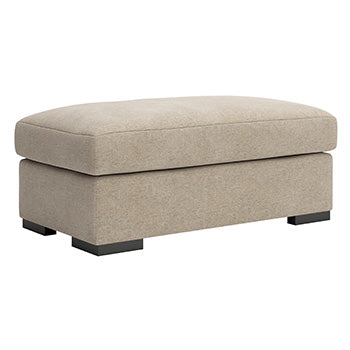 Auvelle Ottoman in Oatmeal