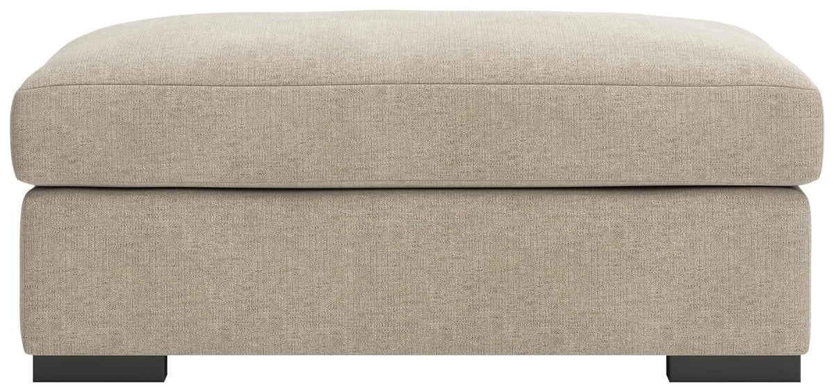 Auvelle Ottoman in Oatmeal