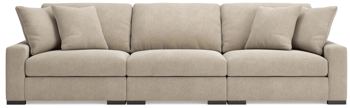 Auvelle 3-Piece Sectional Sofa in Oatmeal