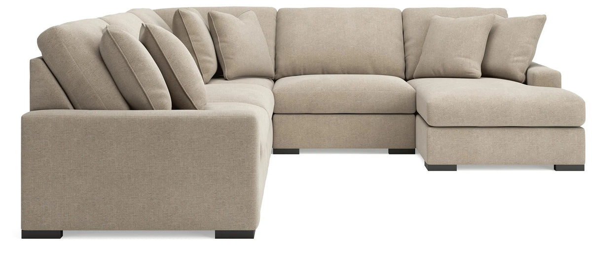 Auvelle 4-Piece Sectional with Chaise in Oatmeal II