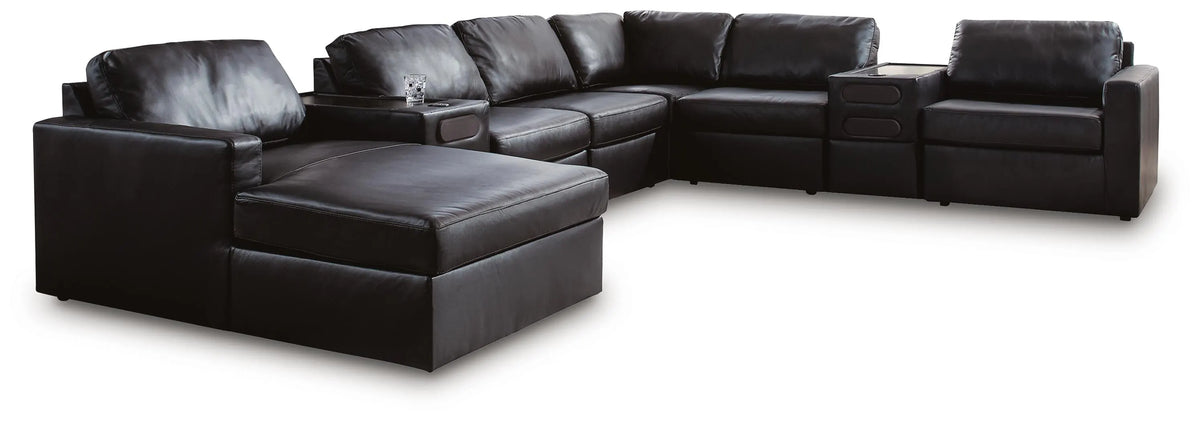 Kade 8-Piece Sectional with Chaise and Audio Consoles II