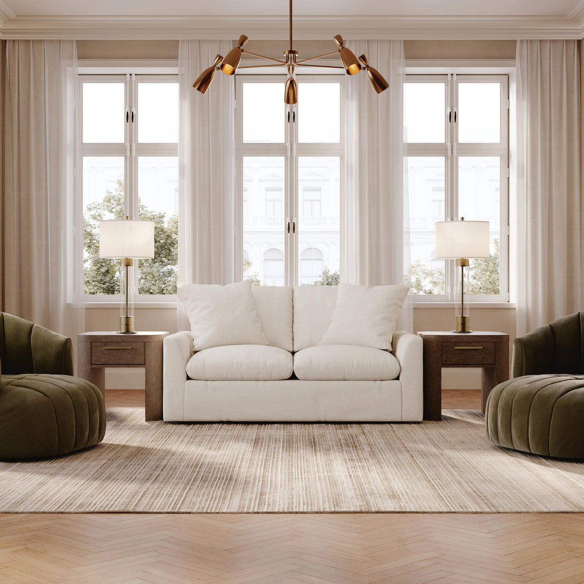 Belmoure Loveseat in Oyster
