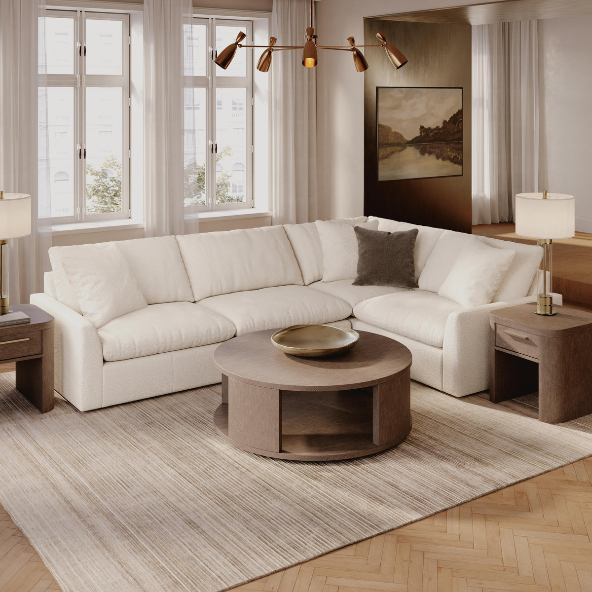 Belmoure 4-Piece Sectional in Oyster Default