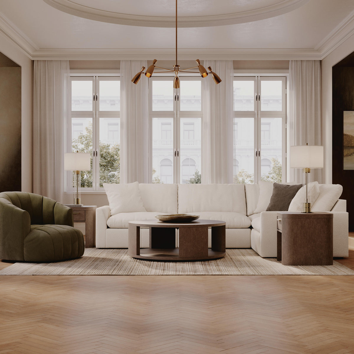 Belmoure 4-Piece Sectional in Oyster Default
