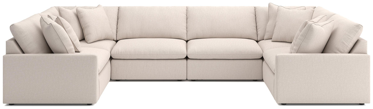 Belmoure 6-Piece Sectional in Oyster