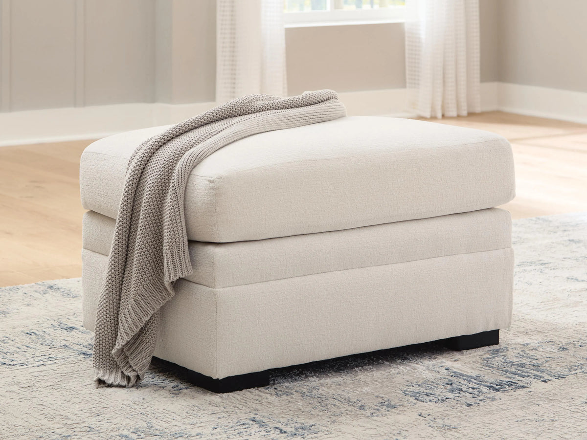 Vaudelle Ottoman in Pearl