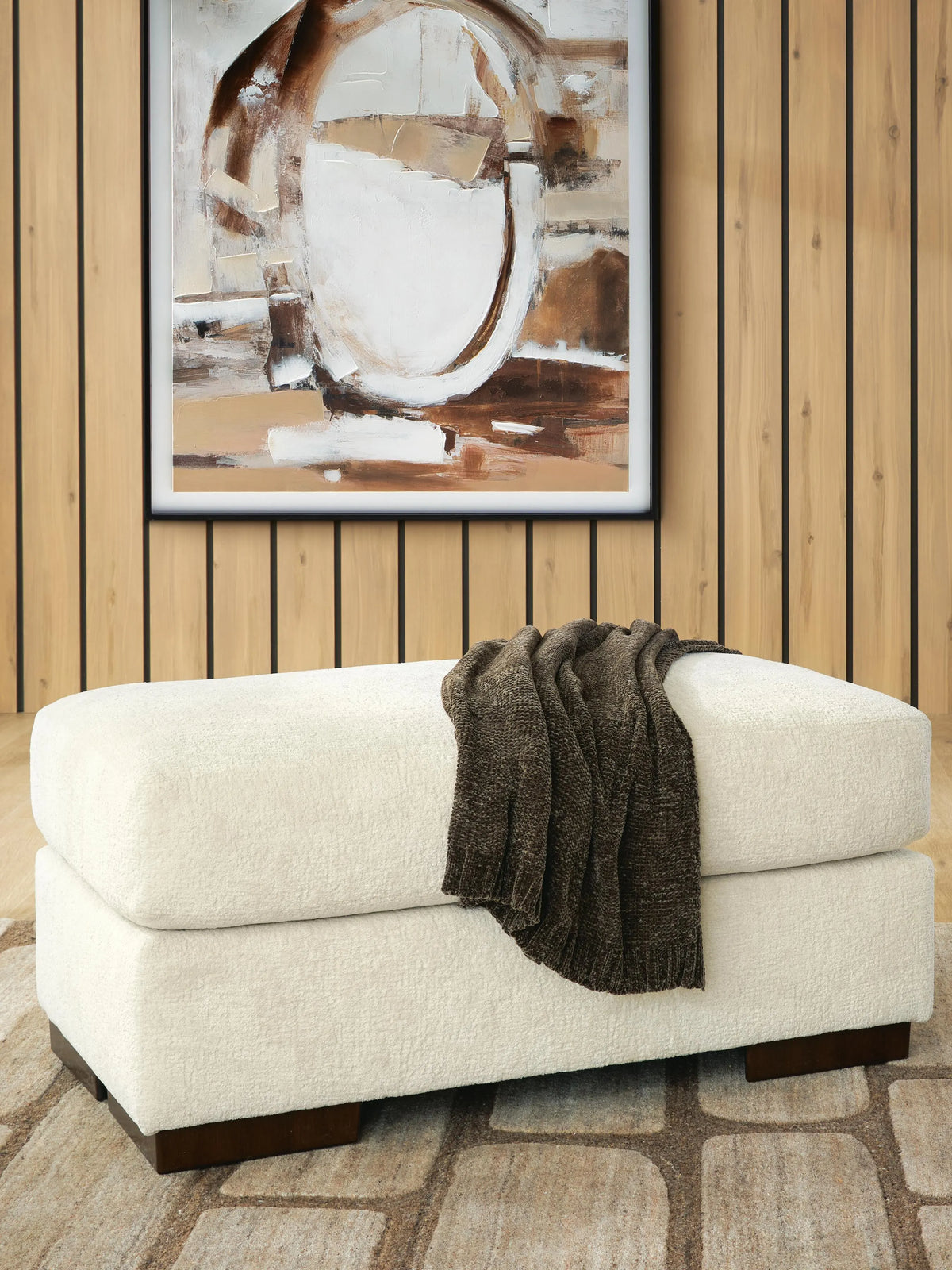 Oakbridge Ottoman in Sand