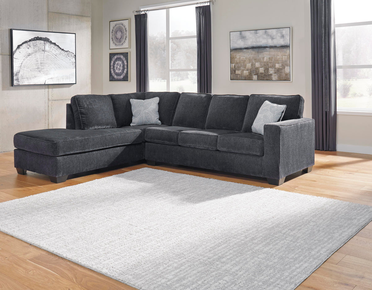 Rylo 2-Piece Sleeper Sectional with Chaise in Slate