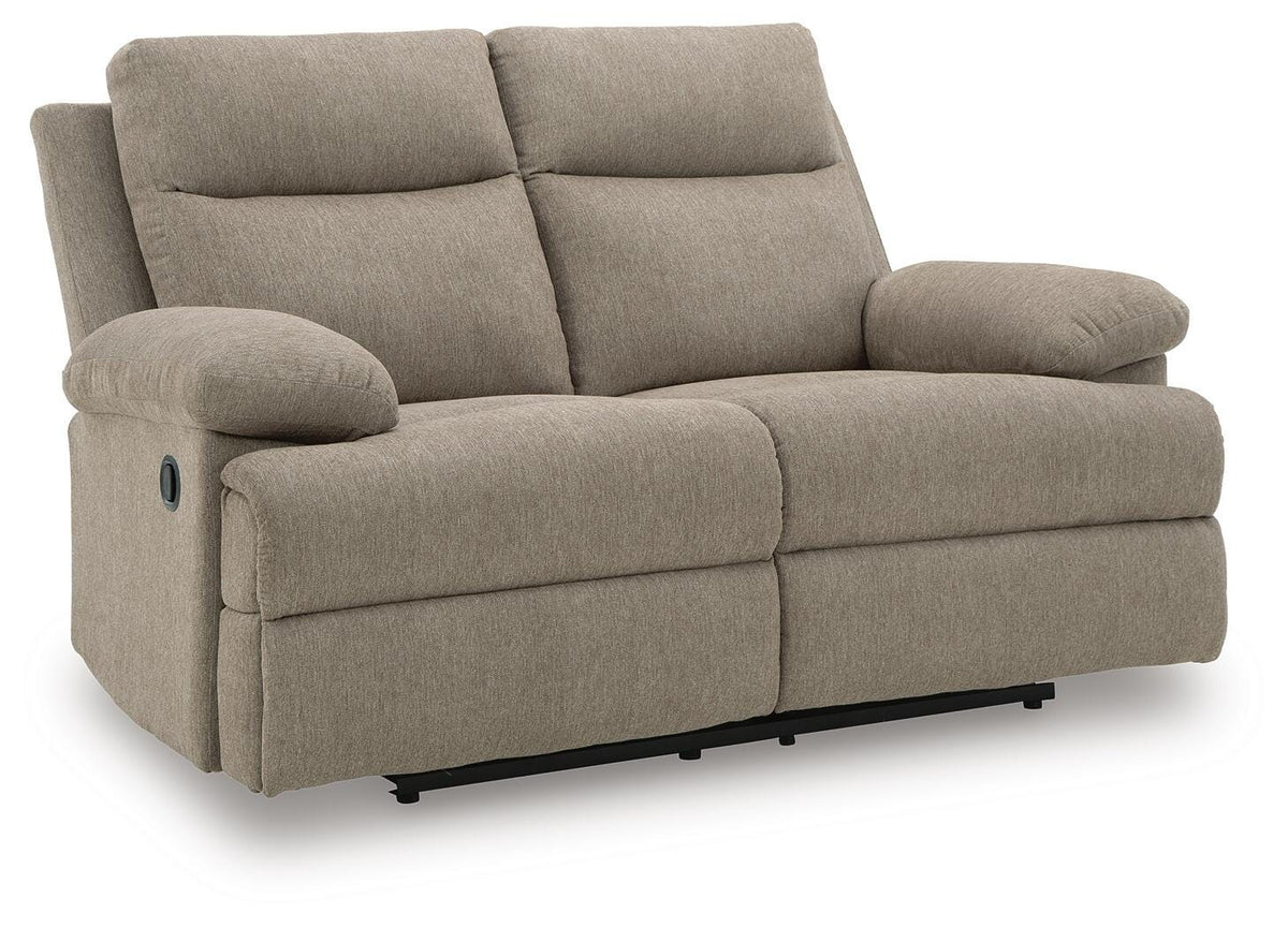 Verrin Reclining Loveseat in Mocha