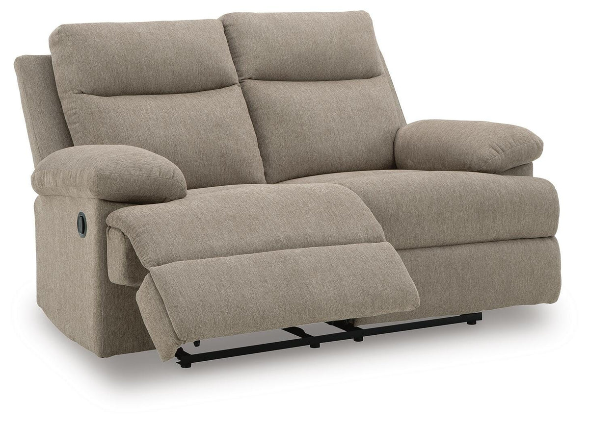 Verrin Reclining Loveseat in Mocha