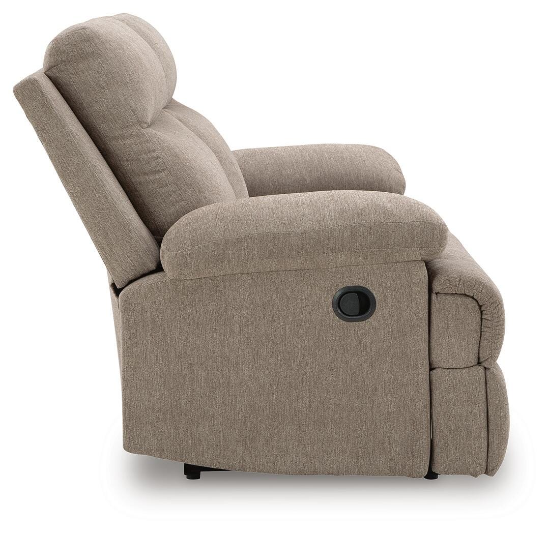 Verrin Reclining Loveseat in Mocha