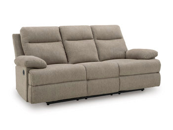 Vantis Reclining Sofa with Drop Down Table in Mocha