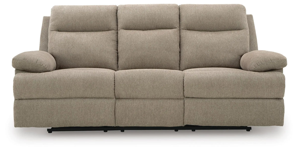 Vantis Reclining Sofa with Drop Down Table in Mocha