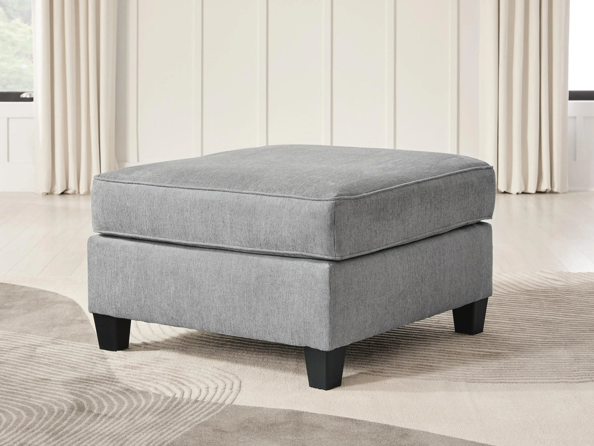 Wrenley Oversized Accent Ottoman in Steel