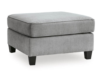Wrenley Oversized Accent Ottoman in Steel