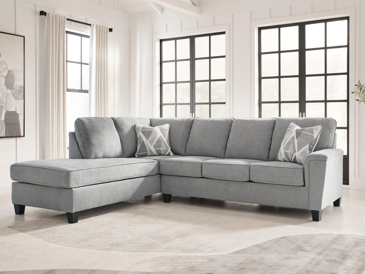 Wrenley 2-Piece Sectional with Chaise in Steel